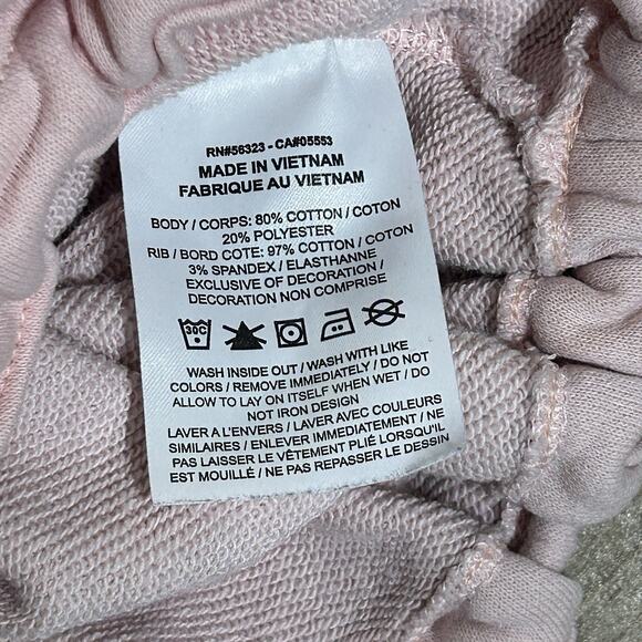 Nike Pullover Sweatshirt Athleisure Swoosh Gym Yoga Cropped Pink Women's XL - Picture 4 of 5